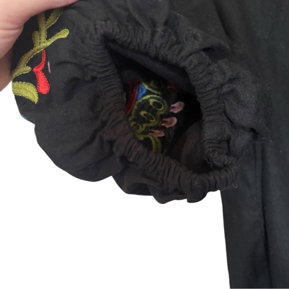 Forcynthia Embroidered Black Dress Size Extra Large (XL) - Picture 5 of 7